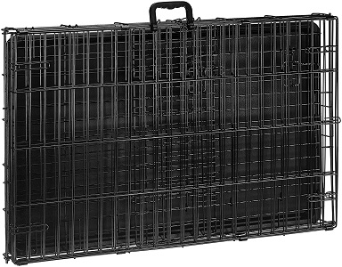 metal wire AmazonBasics dog crate