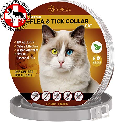 S PRIDE Cat flea Collar Pet Essential Oil Pest Control Collars